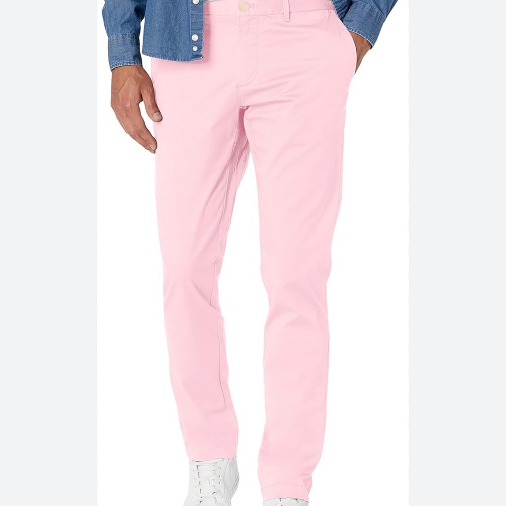 Original Penguin Slim Fit Chino Pants – Bold & Stylish in Pink size 38x32